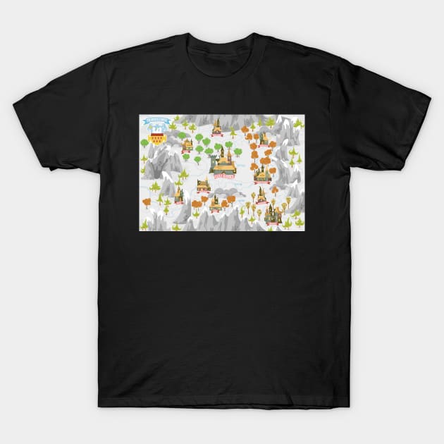 Transylvania Pictorial Map T-Shirt by qpiii